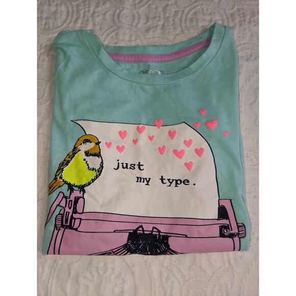 Cherokee girls sz. 10/12 mint green "just my type" cute, fun design. - Picture 3 of 6
